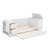 Twin Size Daybed With Storage Arms, Trundle And Charging Station-1132620791