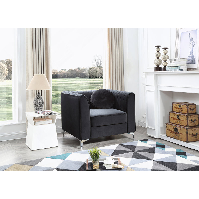 Fauteuil incliné noir élégant Sleek, Noir