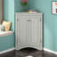 Armoire de rangement triangulaire pour salle de bain avec tablettes réglables, armoire de sol autoportante, armoire d'appoint
