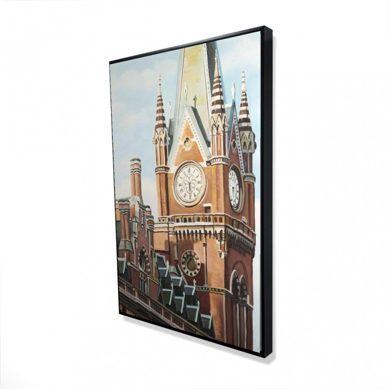 Sur toile St-pancras Station | London Architecture Decor, H 37,25 po x l 25,25 po