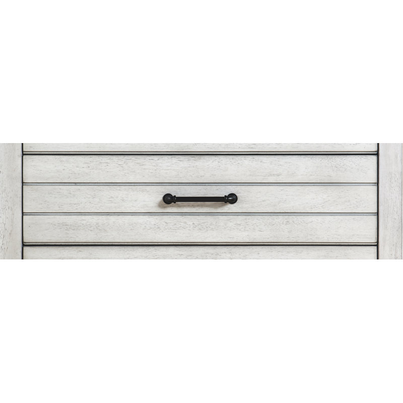 Commode 5 tiroirs Tyson, Aspect pavé blanc
