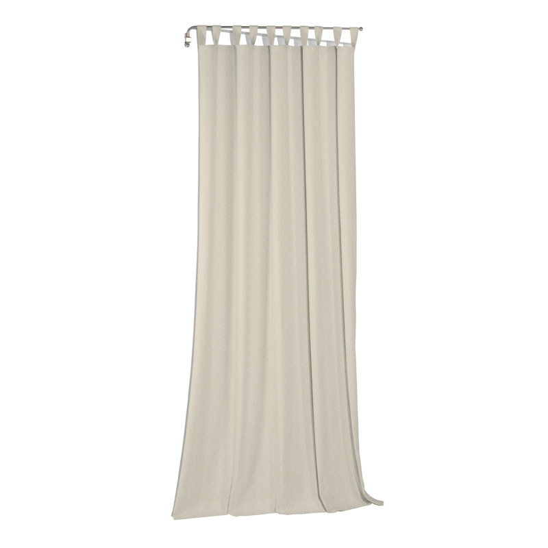 Salley Tab Top Curtain Single Panel, opaque, 132cm Width x 225cm Drop, Cream