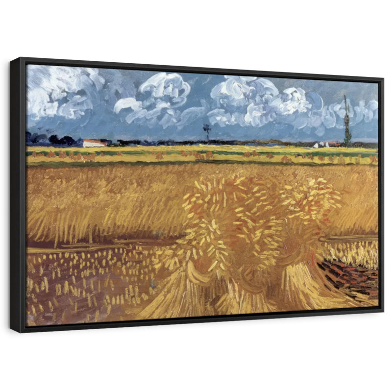 «Wheatfield with Sheaves Wall Art», H 21 po x l 31 po