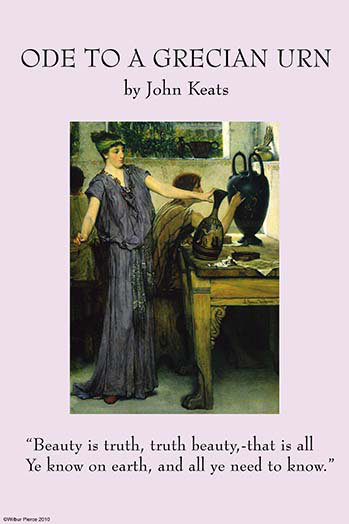 « ode to a grecian urn »-impression d’art graphique, H 66 po x l 44 po x P 1,5 po