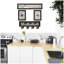 «Kitchen Collection VI», ensemble de porte-gobelets 4 pièces avec porte-gobelet 7 pièces par Millwork Engineering, cadre noir