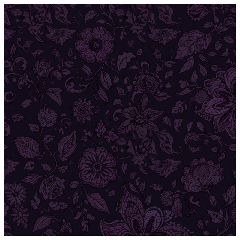 Édredon à motif floral mauve, Lit simple