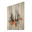 Minimalisme orange gris, rythme urbain I sur bois-1629710196