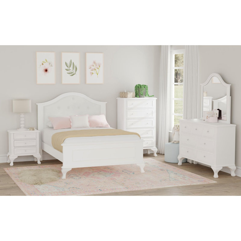 Ensemble de chambre à coucher à panneaux 3 pièces Guarino