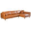 Canapé modulaire - Cuir végétalien cognac-782754633