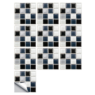 1 ensemble 10 pièces autocollant de carrelage autocollant cuisine salle de bain autocollant mural
