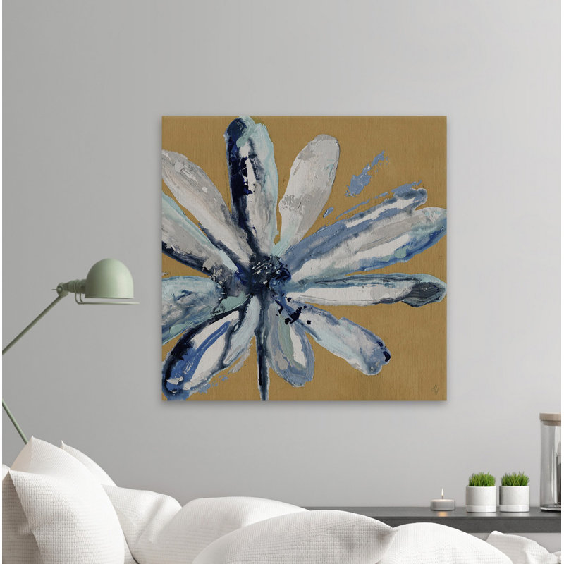 Wrapped Canvas Painting, Yellow/Blue, 81cm H x 81cm W x 3.81cm D