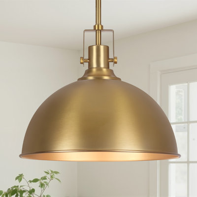 Lysander 1 - Light 13" Single Dome Kitchen Island Pendant Light