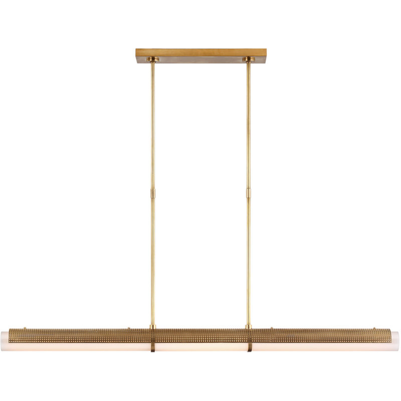 Kelly Wearstler Precision Large Linear Chandelier, Antique Burnished Brass