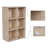 Wooden 3-Tier Bookcase Book Shelf Display Storage Shelf With 6 Compartments White-1249902281