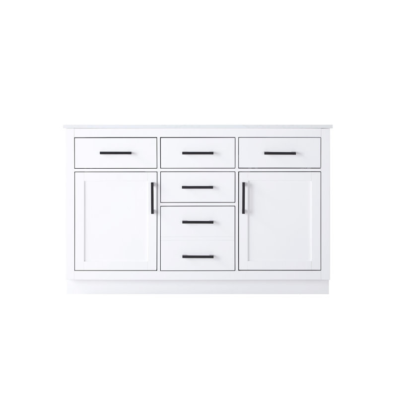 Meuble-lavabo double 54 po Ahner, Blanc