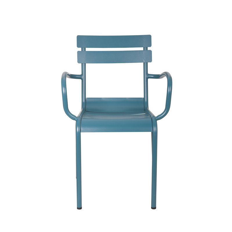Chaise d'extérieur en métal 74534, Bleu sarcelle givré