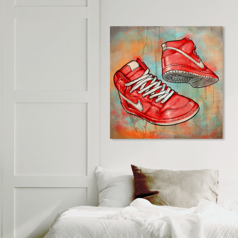 « cerise kicks », art sur toile Samir, H 30 po x l 30 po x P 1,5 po