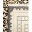 Tapis unique noué à la main Gogold Mogul - noir / beige, 8 pi 5 po x 10 pi 10 po