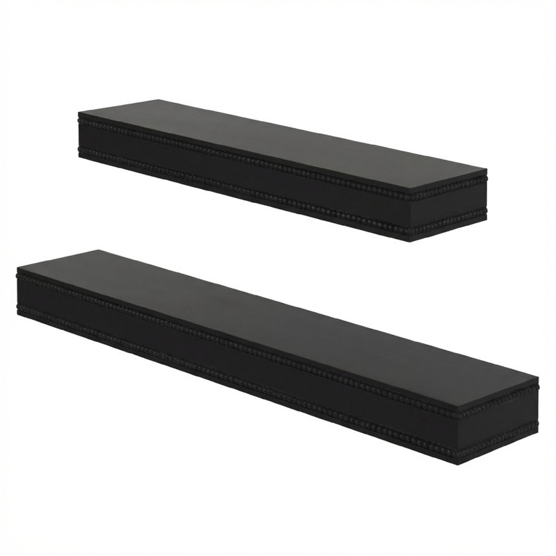 Ensemble de tablettes flottantes 2 pièces American Art Decor, Noir