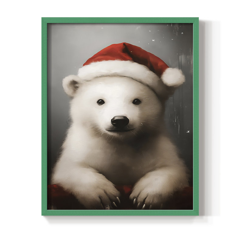 «Christmas Holiday Art», série 2-XCIV, reproduction encadrée - bois massif, H 15 po x l 12 po, Vert
