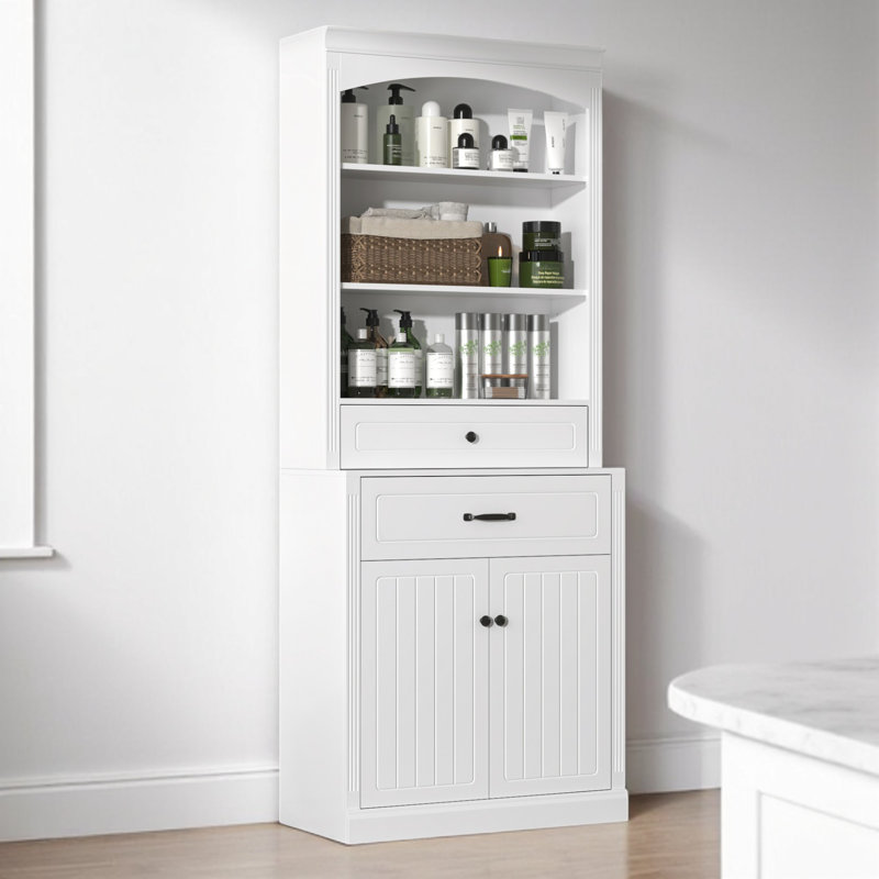 Armoire de rangement à 2 tiroirs avec tablettes réglables Lancaster