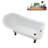 58" Streamlin Clawfoot Tub,Tray,Drain, Clawfeet-101628930-102219861