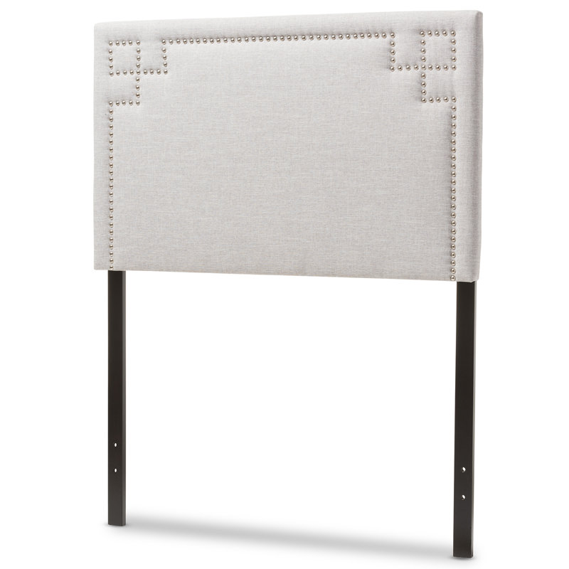 Tête de lit simple tapissier Allenhurst, Beige-gris