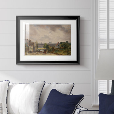 «Sir Richard Steele's Cottage, Hampstead-John Constable», reproduction encadrée avec passe-partout et verre - 1832