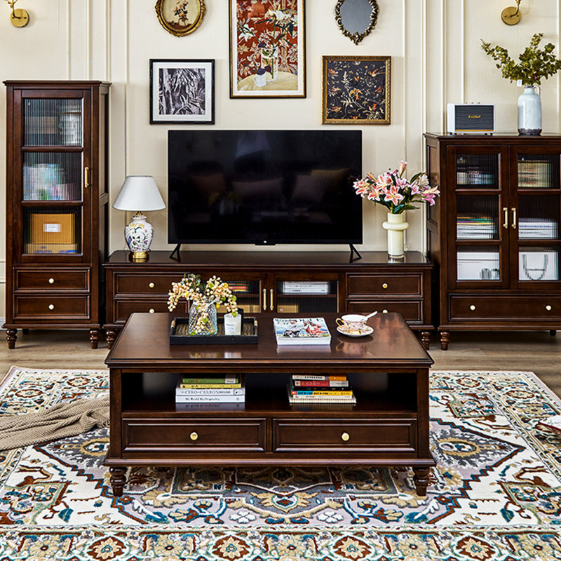 American-style solid wood coffee table