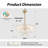 24“ Modern 8 - Light Glass Tiered Chandelier Dimmable