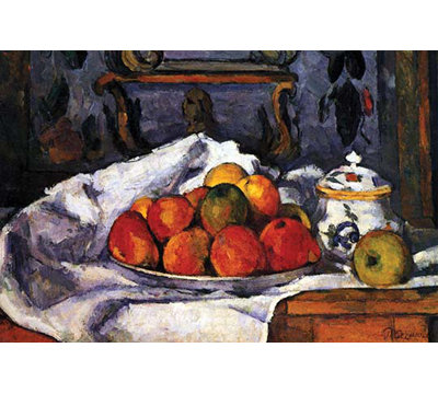 «Still Life Bowl of Apples» par Paul Cezanne - reproduction non encadrée