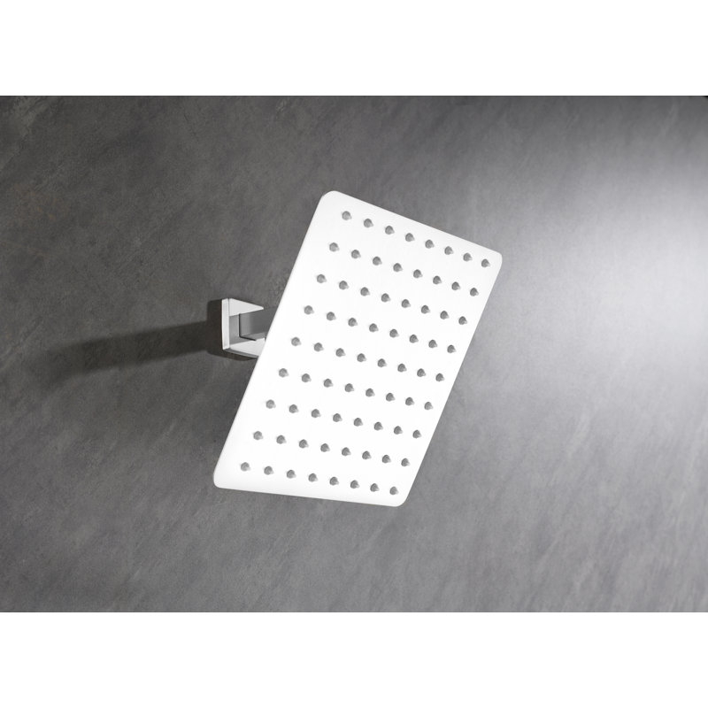 Rain Shower Head High Pressure Rainfall Showerhead Water Saving, White