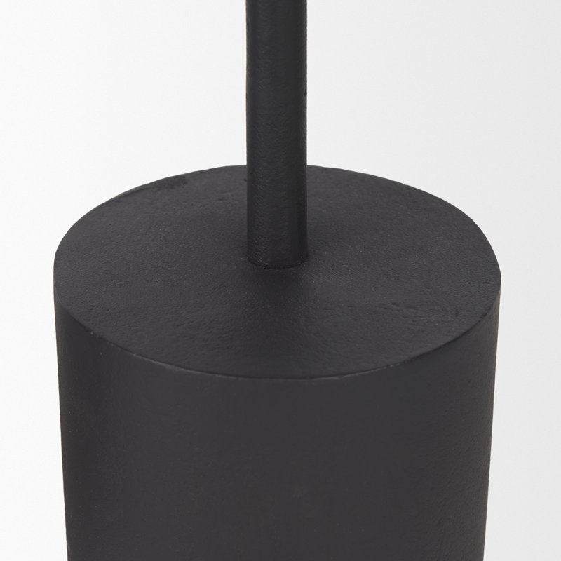 Petria Is A Set Of Two Cast Aluminum Taper Candle Holders With A Textured Matte Black Finish., Black