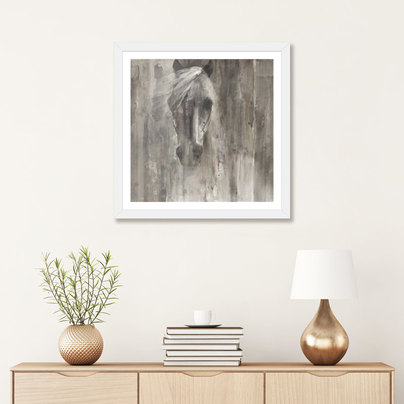 «Shadow Light», reproduction d'art, H 24 po x l 24 po x P 1 po, Cadre blanc, Blanc