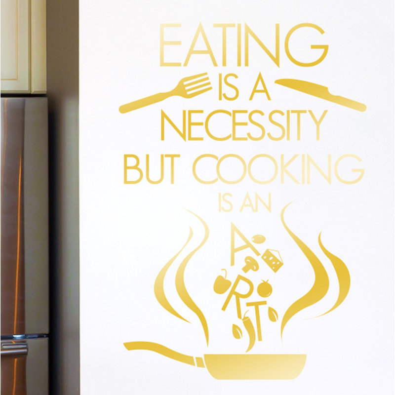 Food & Beverage Wall Decal, Shiny Gold