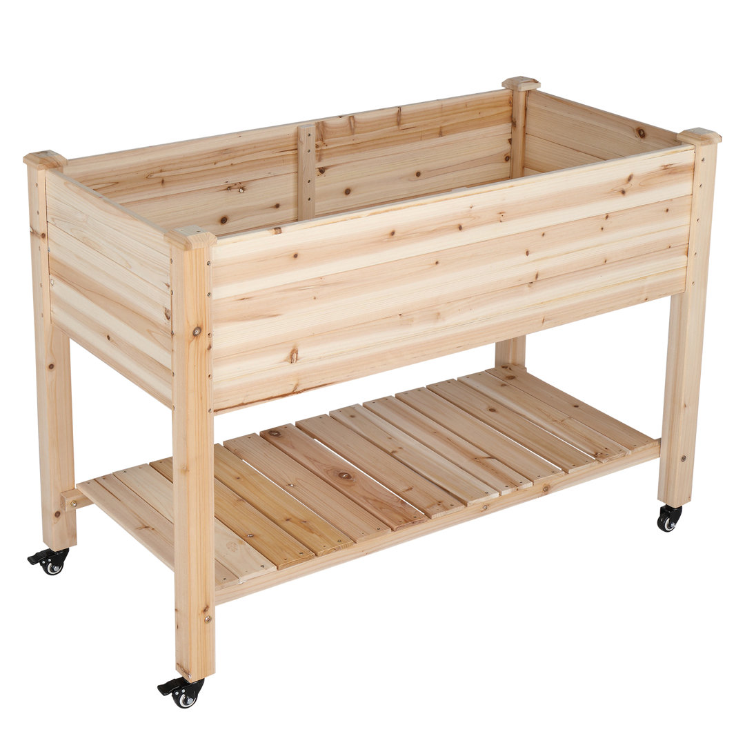 Jaydus Wood Elevated Planter Union Rustic