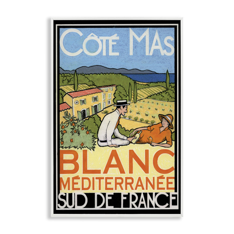 Affiche de vin antique, estampe numérique, conception de Jean-Pierre Got, 24" H x 16" W