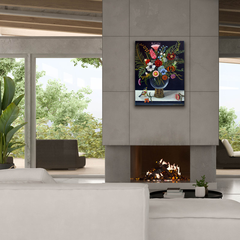 «Floral Best» par Catherine A Nolin, art mural sur toile, H 34 po x l 26 po x P 1,5 po