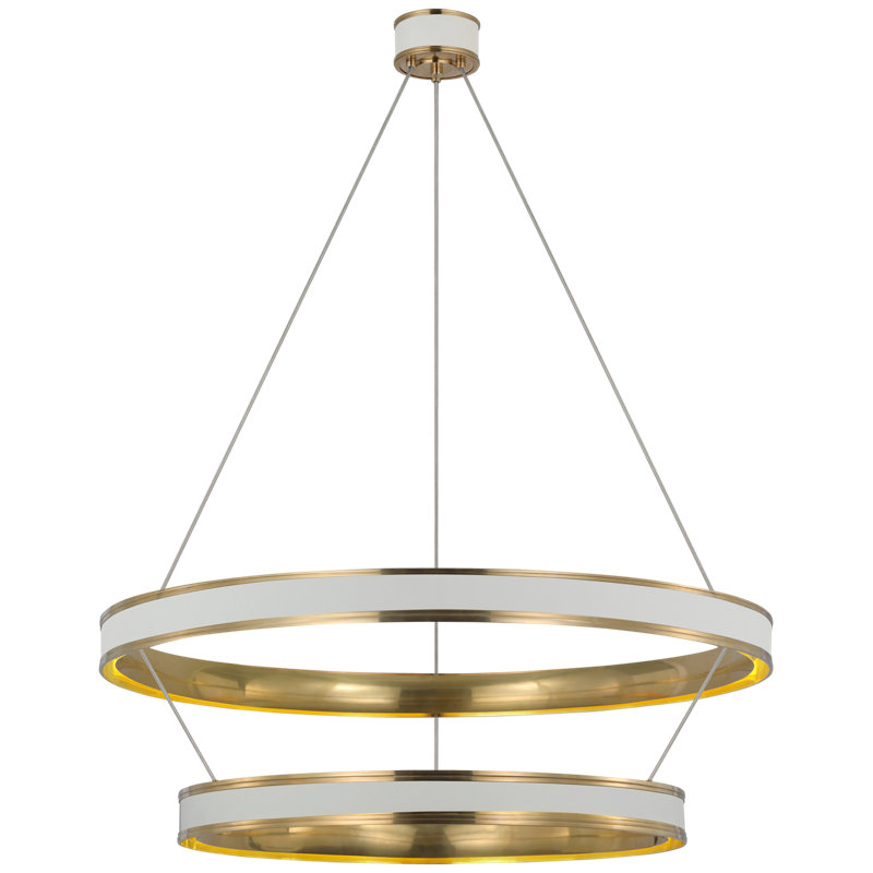 Connery 9 - Light Solid Brass LED Chandelier by Chapman & Myers, 13.5" H x 40" W x 40" D