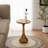 Rustic Pedestal Round End Table