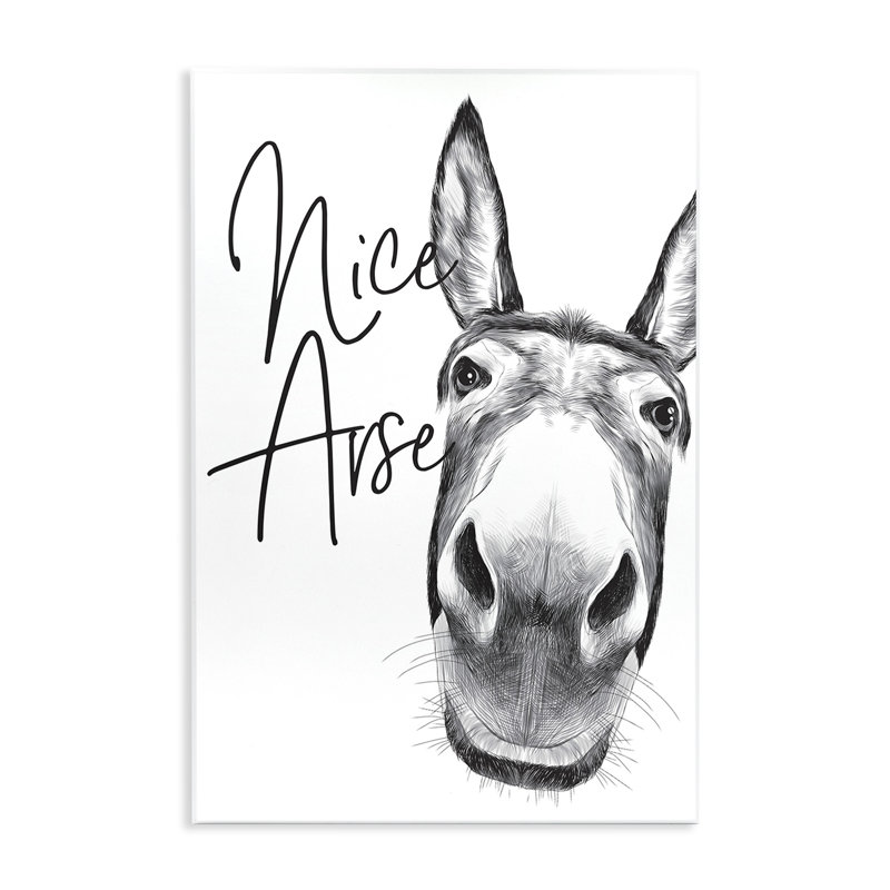 «Animal Humor Nice Ass Donkey Bathroom» par Ziwei Li - impression, H 15 po x l 10 po