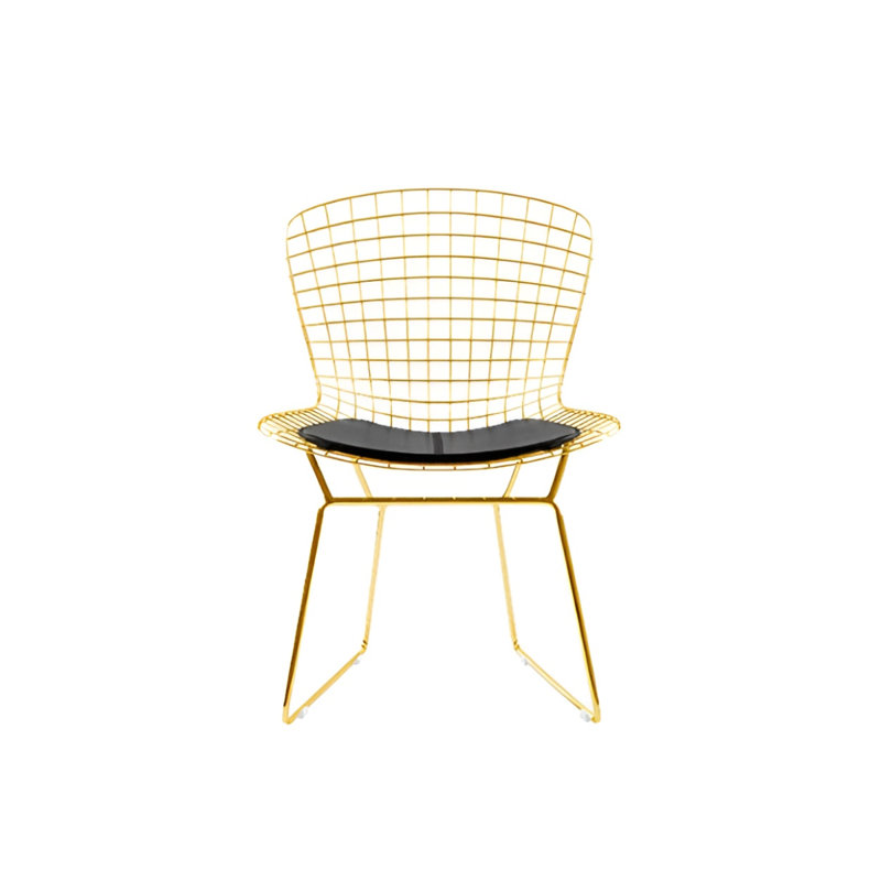Wire Chair, Doré, Noir