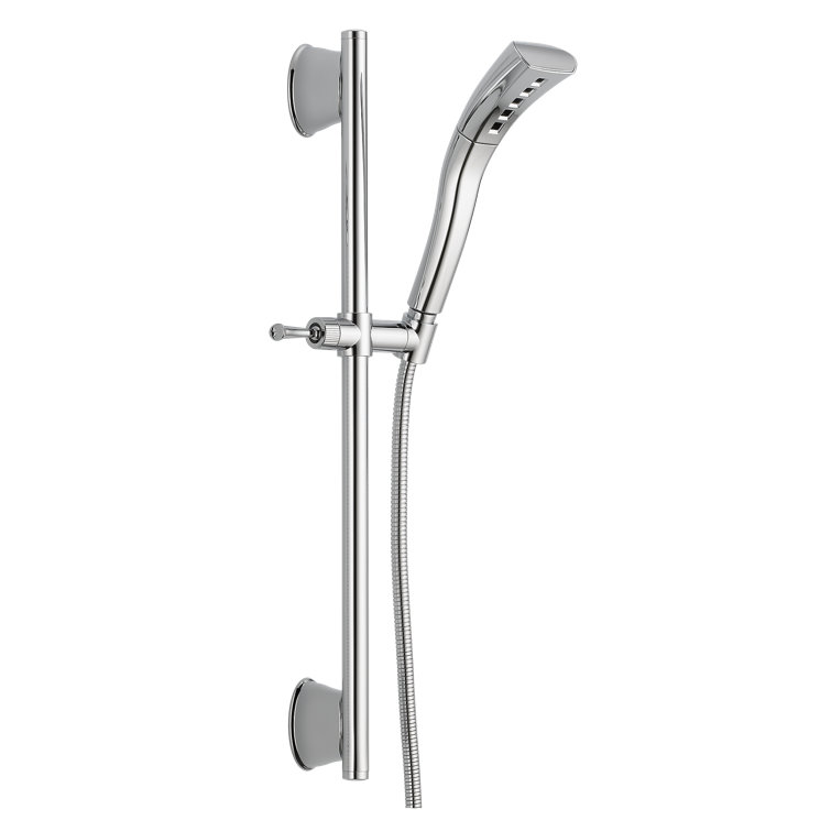 Delta 51579 Universal Showering Components Slide Bar Full/Standard Handheld Shower Head with H2Okinetic Technology