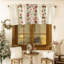 Kbndieu Christmas Curtains Christmas Embroidery Short Curtains Holiday Theme Decorations Pastorals Style Cafes Decorative Curtains Suitable for Christmas Decoration