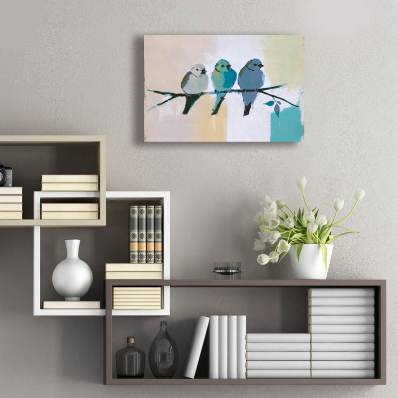  'Whispering Birds' by Svetlana Aleynikova Acrylic Glass Wall Art, 24" x 16"