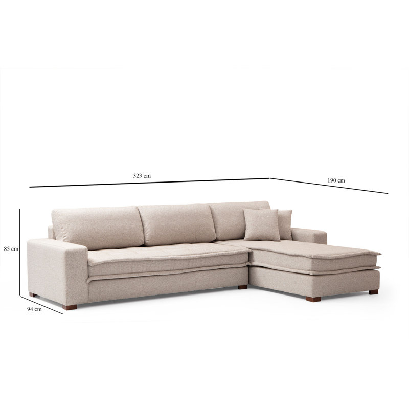 Canapé modulaire rembourré de 127 po Jamie-Lea