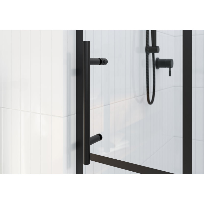 Esprit 44 in. - 48 in. x 78 in. French Monture Sliding Shower Door, Left Hand