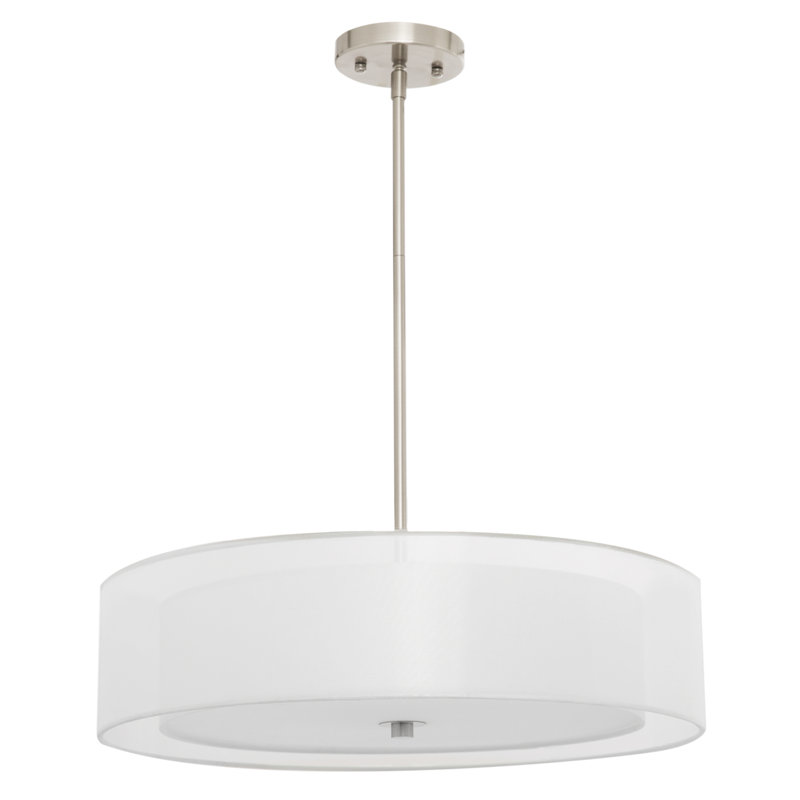 Kamila 3 - Light Drum Chandelier, Brushed Nickel