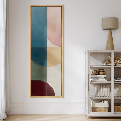 «Geometric Color Block Modern Shapes Art», reproduction d'art encadrée sur toile encadrée