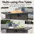 5-Piece Aluminum & Iron Outdoor Lounge Set with Plush Cushions and Convertible Fire Pit Table-1579066712-1579066718